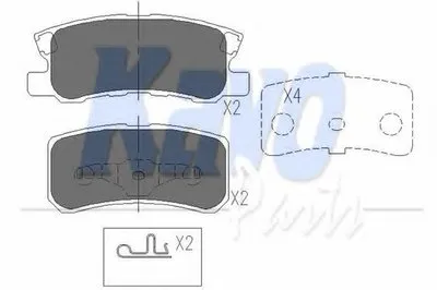Комплект тормозных колодок, дисковый тормоз KAVO PARTS купить