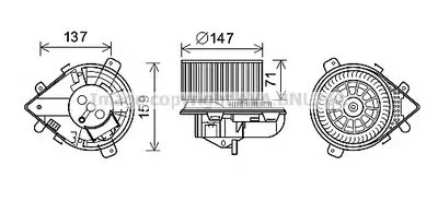 Электродвигатель, вентиляция салона AVA QUALITY COOLING купить