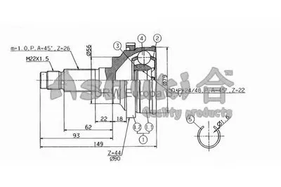 Шарнирный комплект, приводной вал ASHUKI купить