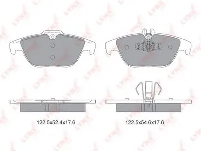 Комплект тормозных колодок, дисковый тормоз LYNXauto купить