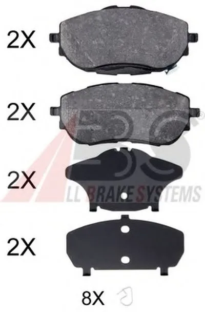 Комплект тормозных колодок, дисковый тормоз A.B.S. купить