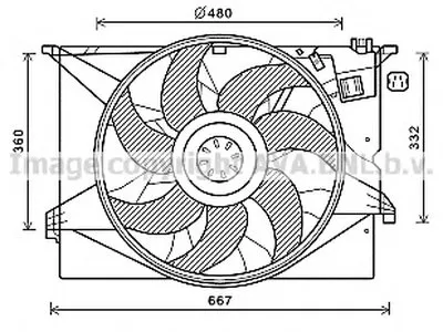 Вентилятор, охлаждение двигателя AVA QUALITY COOLING купить