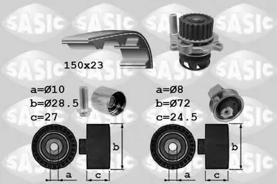 Водяной насос + комплект зубчатого ремня SASIC купить