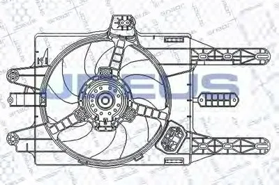 Вентилятор, охлаждение двигателя JDEUS купить