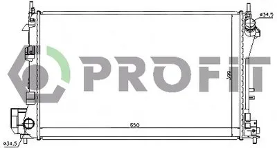 Радиатор, охлаждение двигателя PROFIT купить
