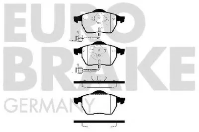 Комплект тормозных колодок, дисковый тормоз EUROBRAKE купить