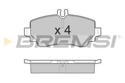 Комплект тормозных колодок, дисковый тормоз BREMSI купить