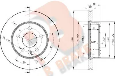 Тормозной диск R BRAKE купить