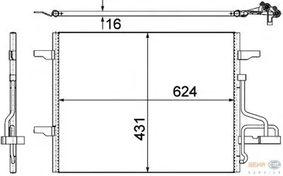 Конденсатор, кондиционер BEHR HELLA SERVICE купить