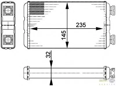 Теплообменник, отопление салона BEHR HELLA SERVICE HELLA купить