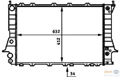 Радиатор, охлаждение двигателя BEHR HELLA SERVICE HELLA купить