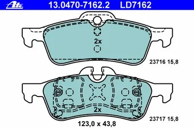 Комплект тормозных колодок, дисковый тормоз ATE Ceramic ATE купить