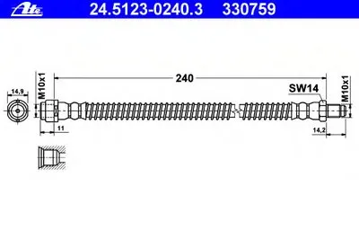 Тормозной шланг ATE купить