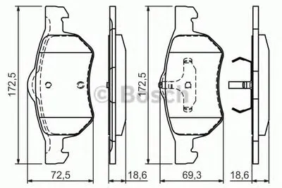 Комплект тормозных колодок, дисковый тормоз BOSCH купить