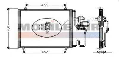Конденсатор, кондиционер VAN WEZEL купить