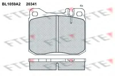 Комплект тормозных колодок, дисковый тормоз FTE купить