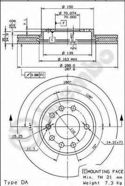 Тормозной диск COATED DISC LINE BREMBO купить