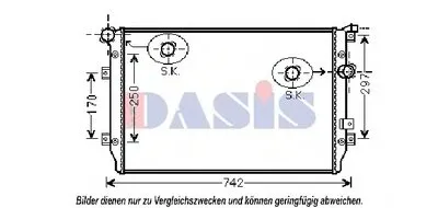 Радиатор, охлаждение двигателя AKS DASIS купить