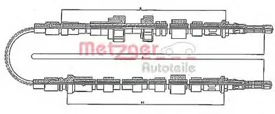Трос, стояночная тормозная система COFLE METZGER купить