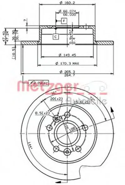 Тормозной диск AP METZGER купить