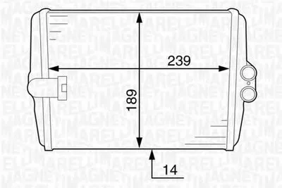 Теплообменник, отопление салона MAGNETI MARELLI купить