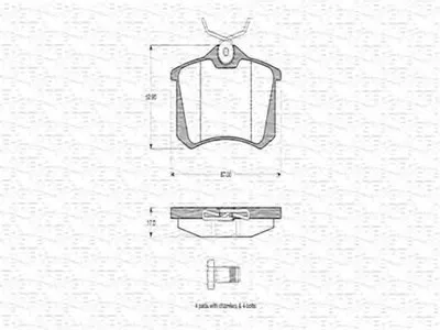 Комплект тормозных колодок, дисковый тормоз MAGNETI MARELLI купить