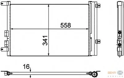 Конденсатор, кондиционер BEHR HELLA SERVICE купить