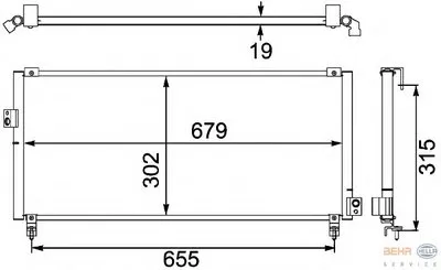 Конденсатор, кондиционер BEHR HELLA SERVICE купить