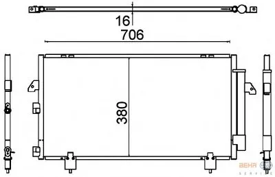 Конденсатор, кондиционер BEHR HELLA SERVICE купить