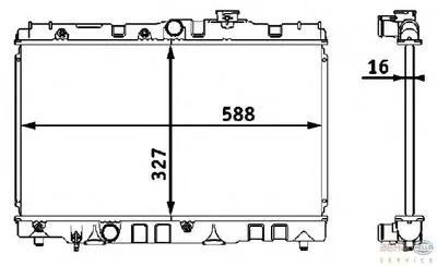 Радиатор, охлаждение двигателя BEHR HELLA SERVICE купить