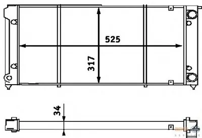 Радиатор, охлаждение двигателя BEHR HELLA SERVICE купить