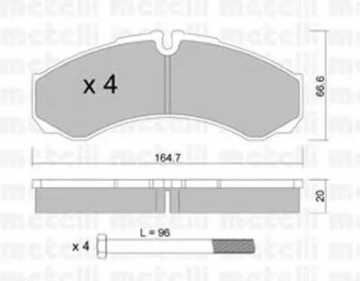 Комплект тормозных колодок, дисковый тормоз METELLI купить