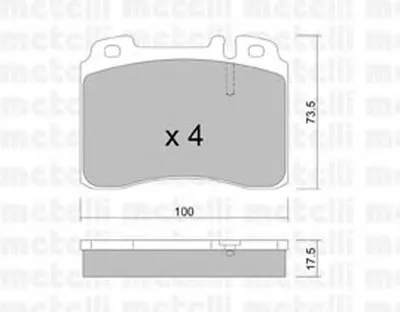 Комплект тормозных колодок, дисковый тормоз METELLI купить