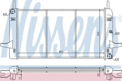 Радиатор, охлаждение двигателя NISSENS купить