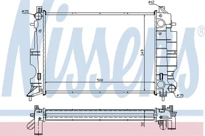 Радиатор, охлаждение двигателя NISSENS купить