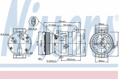 Компрессор, кондиционер NISSENS купить