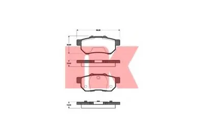 Комплект тормозных колодок, дисковый тормоз NK купить