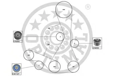 Комплект ремня ГРМ OPTIMAL купить