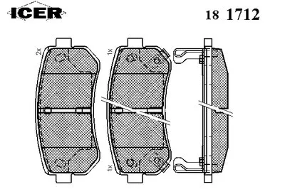 Комплект тормозных колодок, дисковый тормоз ICER купить