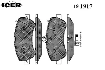 Комплект тормозных колодок, дисковый тормоз ICER купить