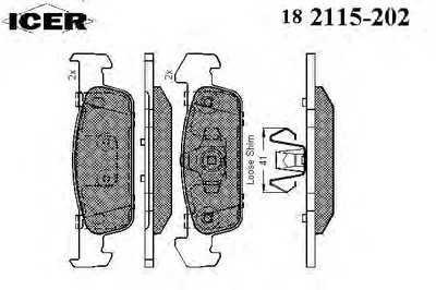 Комплект тормозных колодок, дисковый тормоз ICER купить