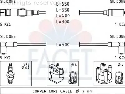 Комплект проводов зажигания FACET купить