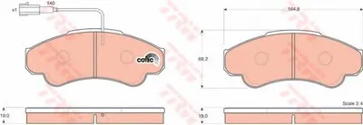 Комплект тормозных колодок, дисковый тормоз COTEC TRW купить