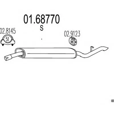 Глушитель выхлопных газов конечный MTS купить
