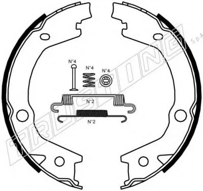 Комплект тормозных колодок, стояночная тормозная система TRUSTING купить