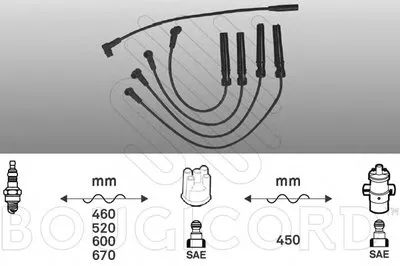 Комплект проводов зажигания BOUGICORD купить