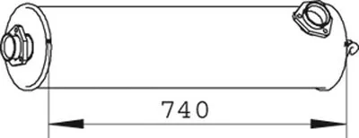 Средний глушитель выхлопных газов DINEX купить