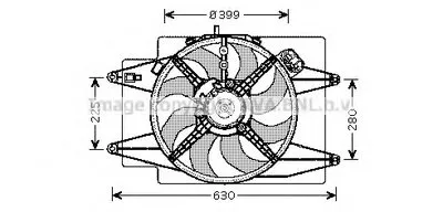 Вентилятор, охлаждение двигателя AVA QUALITY COOLING купить
