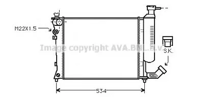 Радиатор, охлаждение двигателя AVA QUALITY COOLING купить