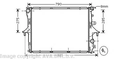 Радиатор, охлаждение двигателя AVA QUALITY COOLING купить